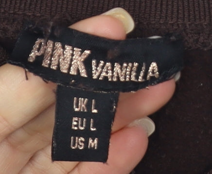 Pink Vanilla Women's Brown Varsity Jacket L