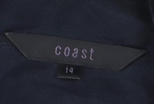 Coast Women's High Neck Black Sheer Blouse Size 14