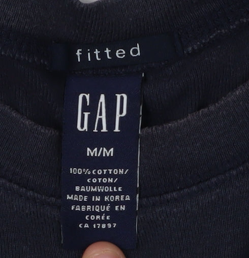 GAP Men's Black Medium Slim Fit T-Shirt