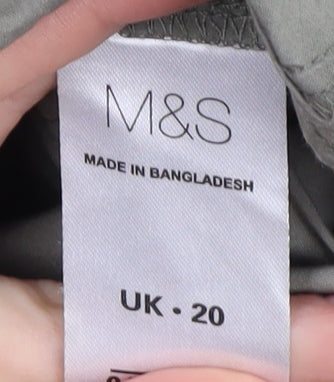Marks and Spencer Women's Grey Military Jacket Size 20