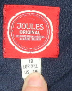 Joules Women's Blue Fleece Jacket Size 18