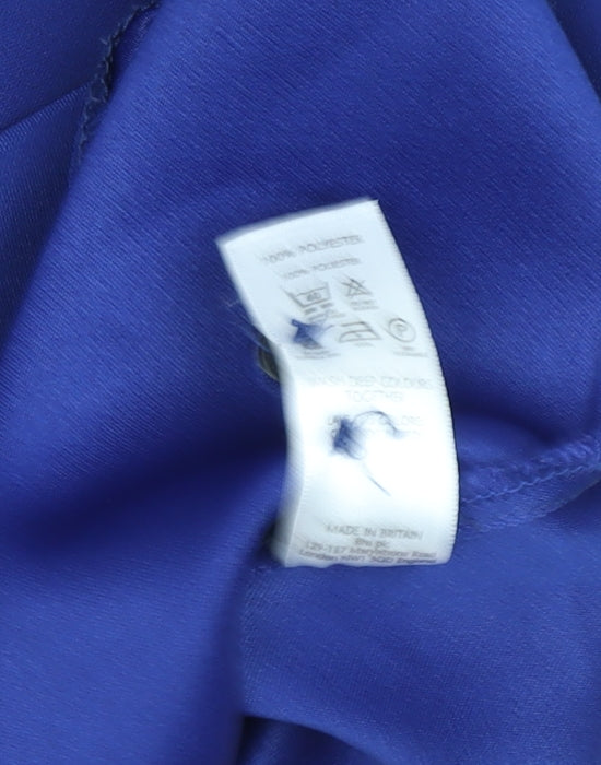 BHS Women's Blue Blouse, Size 14, Short Sleeve