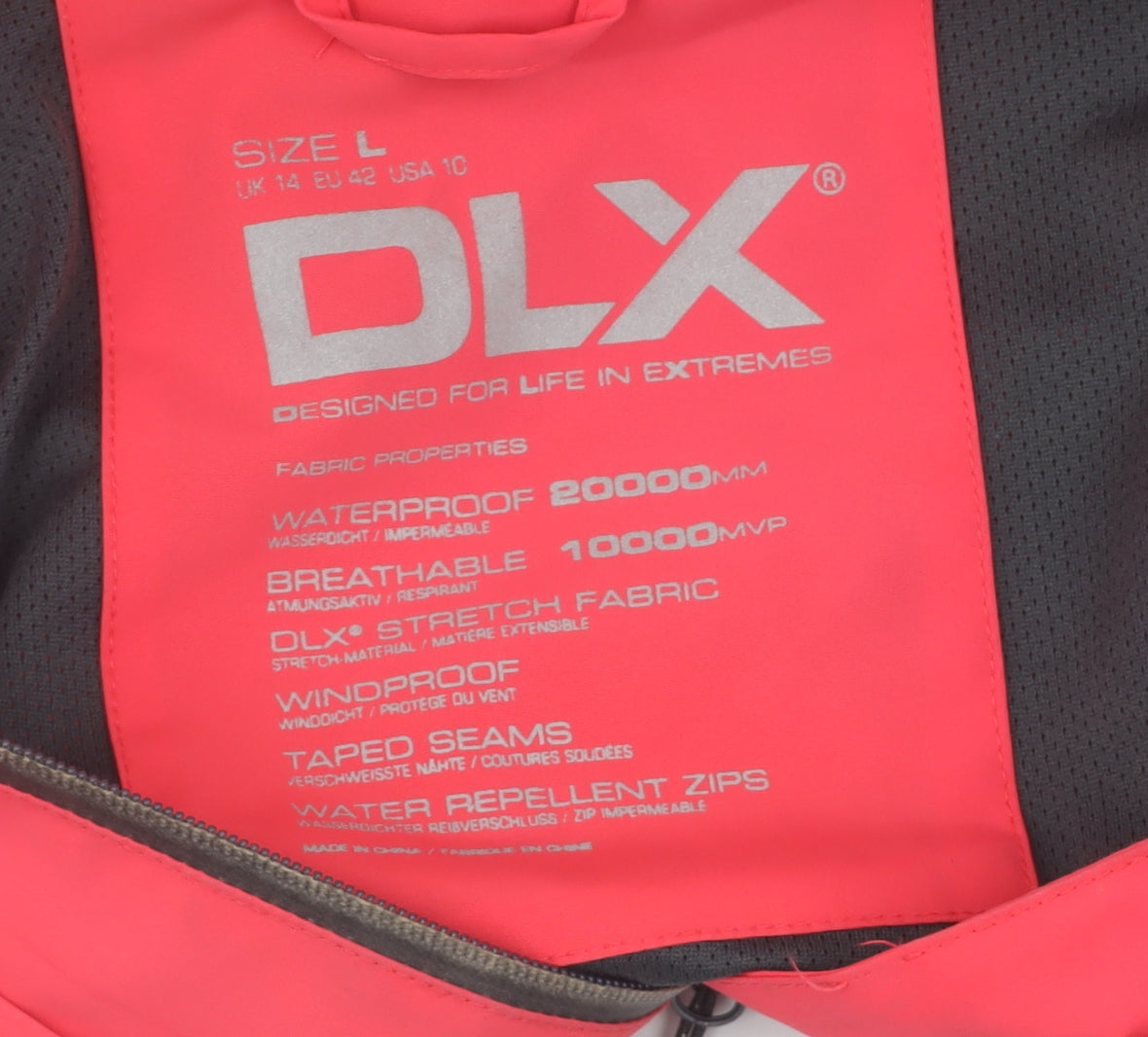 DLX Women's Red Ski Jacket L Winter Outdoor Waterproof