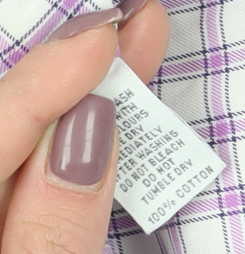 T.M.Lewin Men's Multicoloured Check Button-Up Shirt