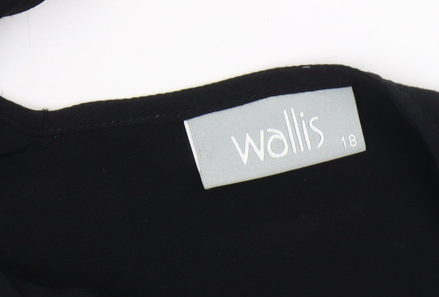 Wallis Women's Black Sleeveless Blouse Size 18