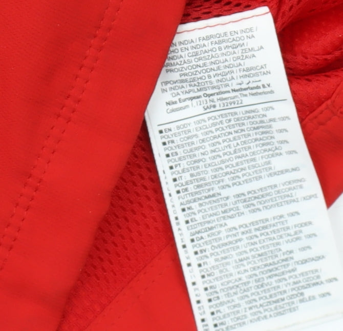 Nike Men's Red Windbreaker Jacket L