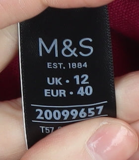 M&S Women's Pink Linen Skirt Size 12 with Pockets