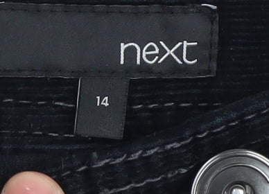 Next Women's Black Corduroy Pencil Skirt Size 14