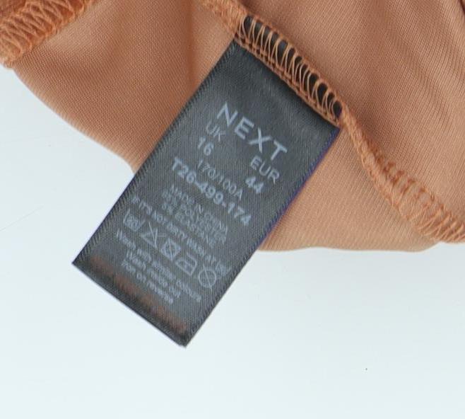 Next Women's Brown Wrap Velvet Blouse Size 16