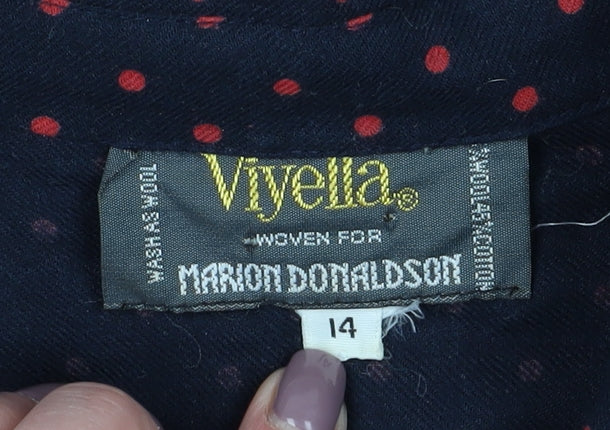 Viyella Women's Polka Dot Midi Shirt Dress Size 14