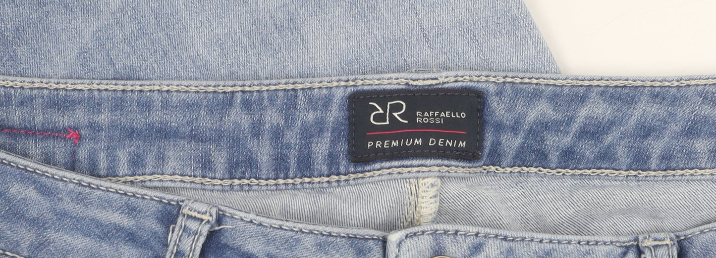 Raffaello Rossi Blue Skinny Distressed Jeans Size 18