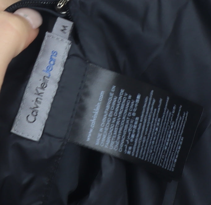 Calvin Klein Women's Black Puffer Jacket - M, Casual Style