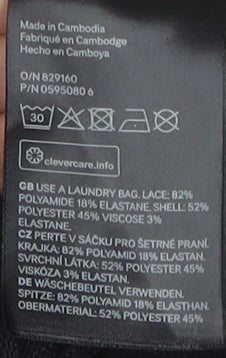 H&M Women Black Lace Long Sleeve Blouse M