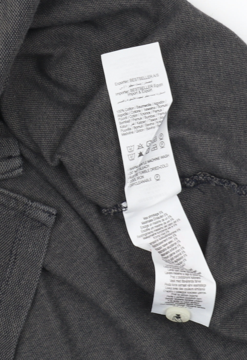 Jack & Jones Men's Grey 2XL Polo Shirt