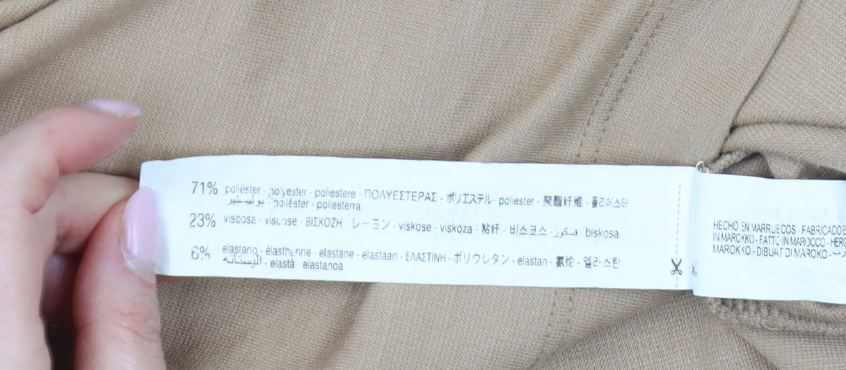 Zara Trafaluc Beige Women's Slip Dress - Size S