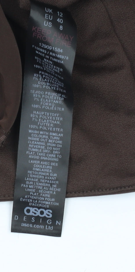 ASOS DESIGN Women’s Brown Strapless Blouse Size 12