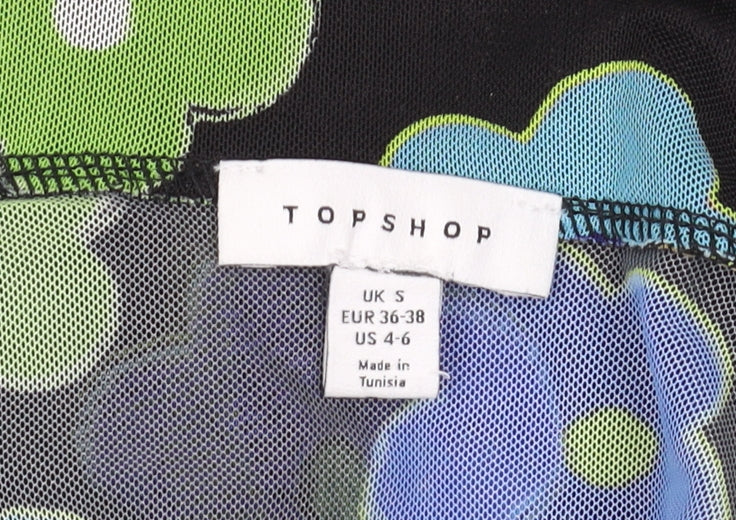 Topshop Women's Multicoloured Floral Shirt Dress, Size S