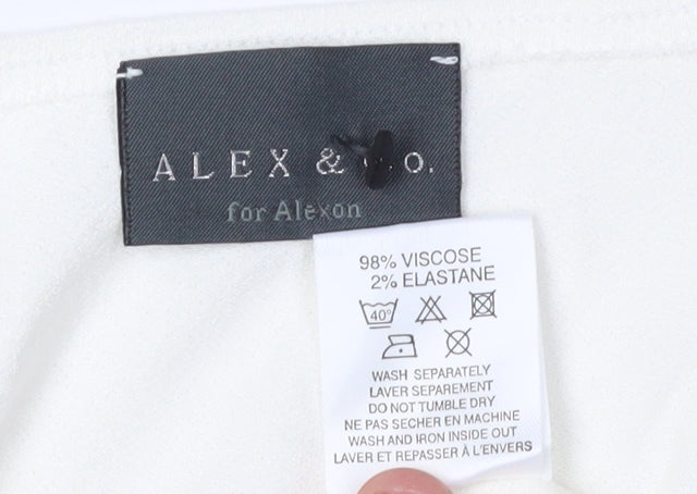 ALEX & CO Women's Ivory Blouse, Size 12, V-Neck