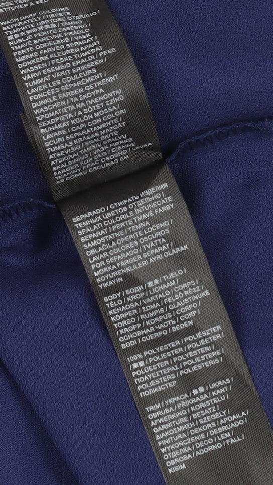 Capsule Women's Blue Crochet Accented Blouse - Size 18