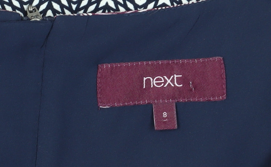 Next Women's Multicoloured Chevron Shift Dress, Size 8
