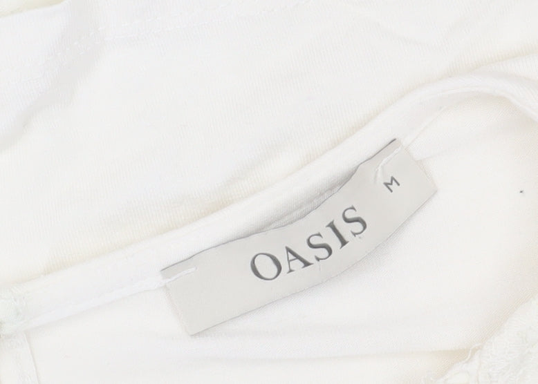 Oasis Women's White Camisole Blouse, Size M, Casual