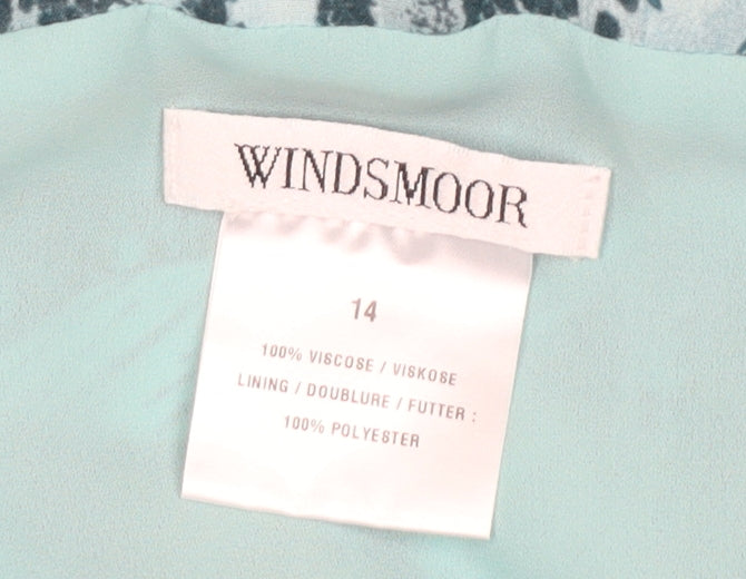 Windsmoor Women's Green Floral Dress Size 14