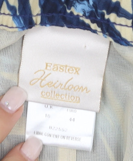 Eastex Women's Blue Floral Midi Skirt Size 18