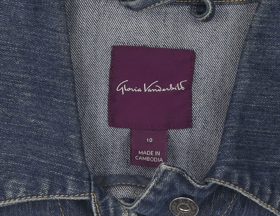 Gloria Vanderbilt Women's Blue 10 Denim Jacket
