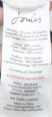 Joules Women's Navy Puffer Waistcoat - Size 14