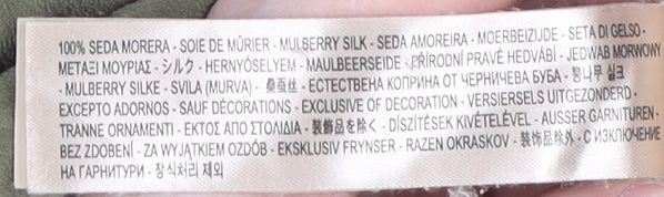 Massimo Dutti Women's Green Silk Blouse Size 10