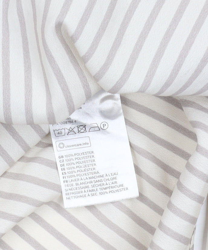 H&M Women's Beige Striped Blouse Size 12