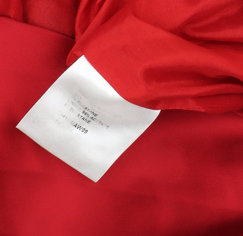 Karen Millen Red Bodycon Cocktail Dress Size 8