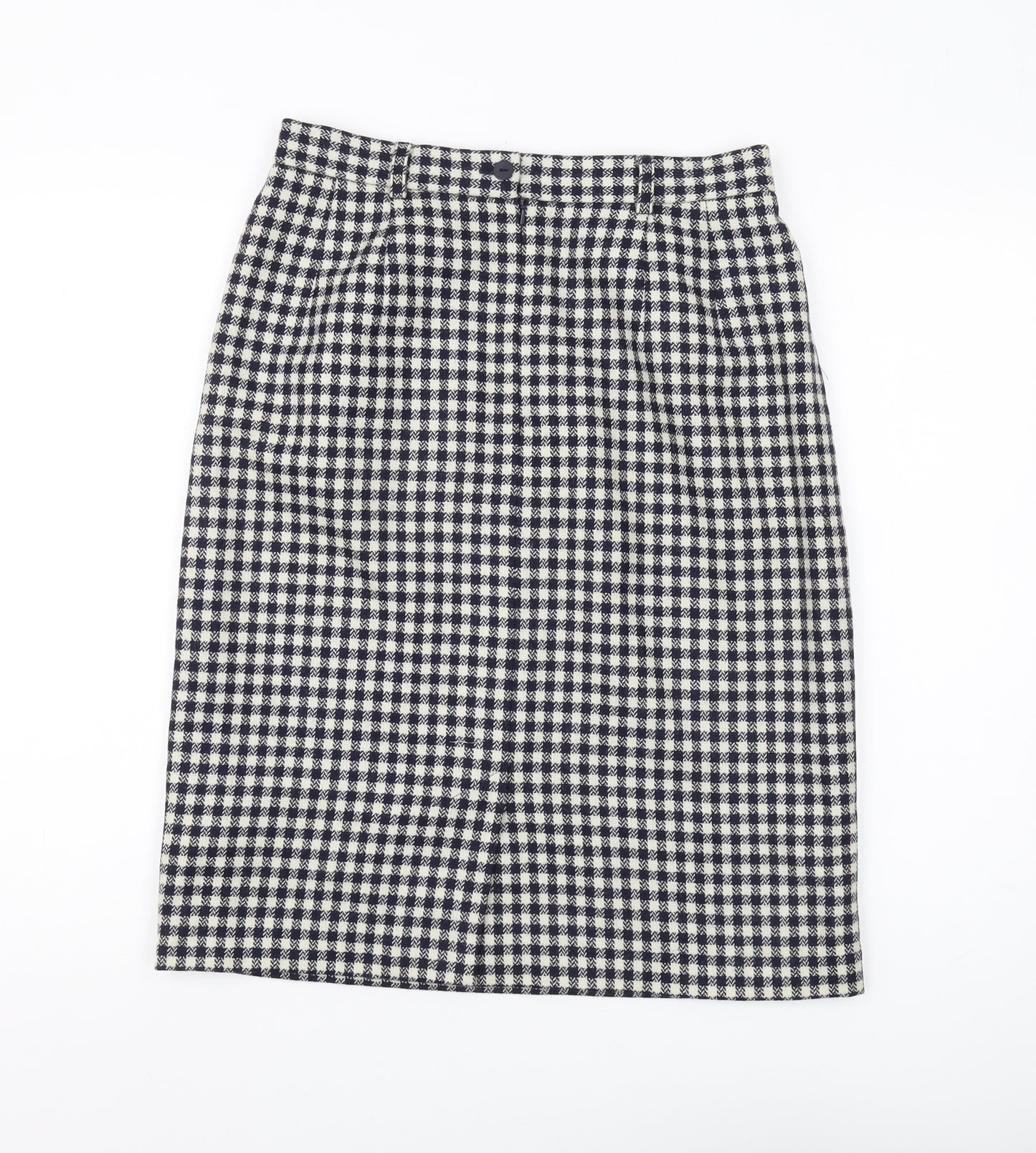 Viyella Women's Check Wool Pencil Skirt Size 14