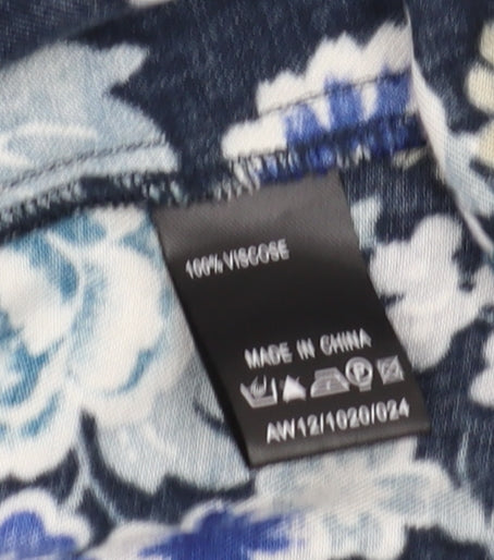 East Women's Multicoloured Floral Tunic Blouse Size 16