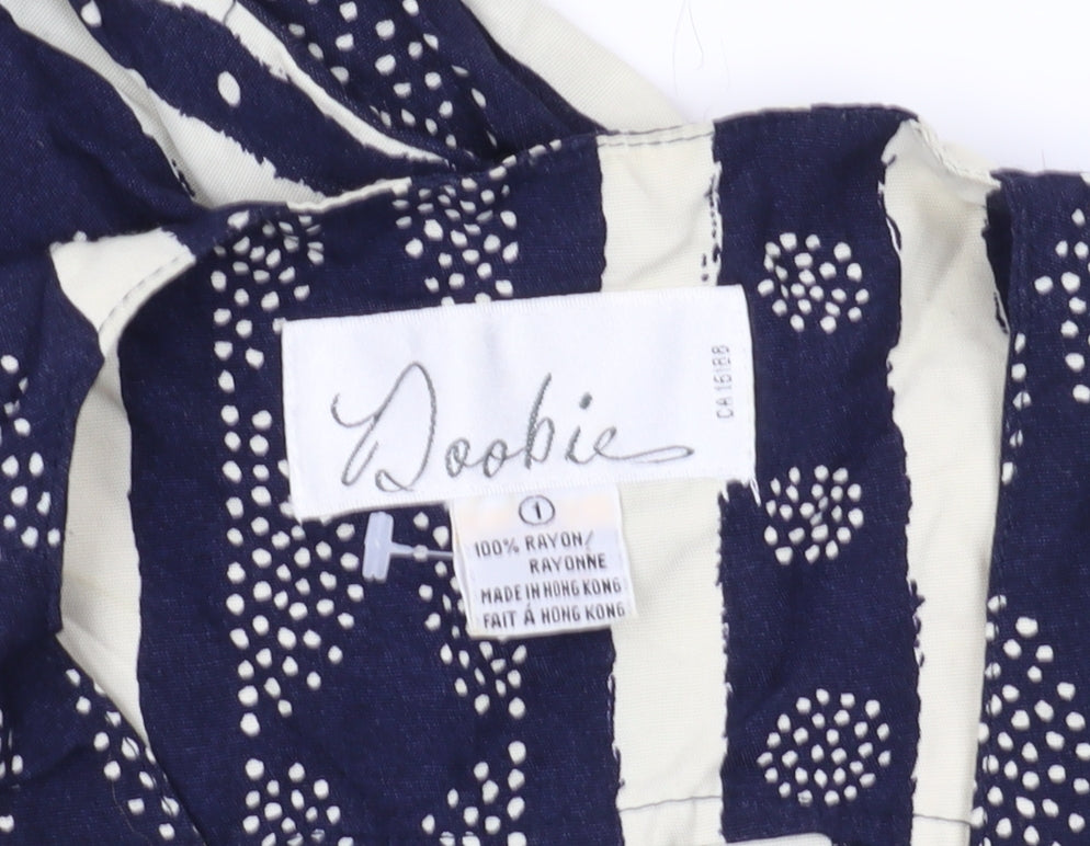 Doobie Women's Multicoloured Striped Blouse, Size M