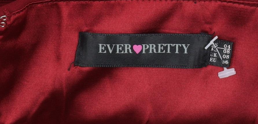 Ever Pretty Women's Red A-Line Party Dress Size 8