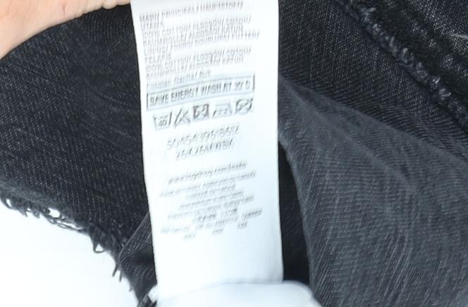 Topshop Women's Black Short Denim Skirt, Size 4