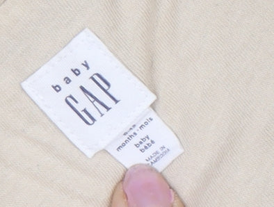 Baby GAP Unisex Beige Fleece Coverall 6-9 Months Hooded