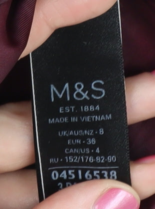 Marks and Spencer Women's Red Puffer Jacket Size 8