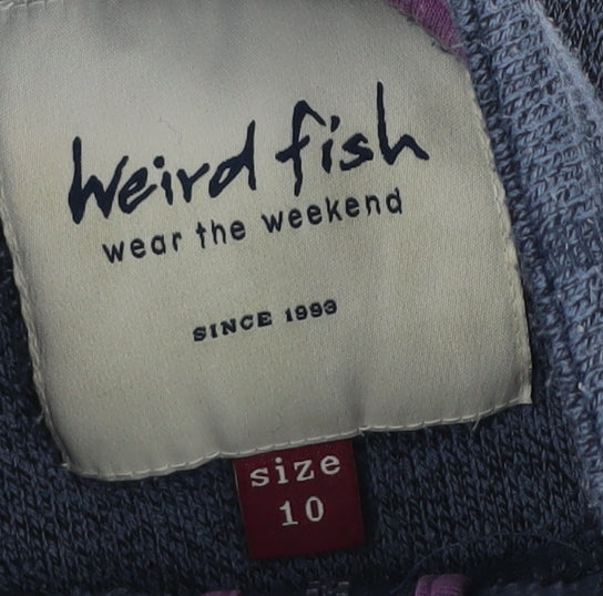 Weird Fish Women's Blue Full Zip Jacket Size 10