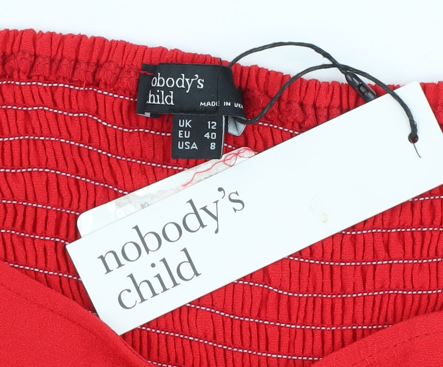 Nobody's Child Red Long Sleeve Women's Dress Size 12
