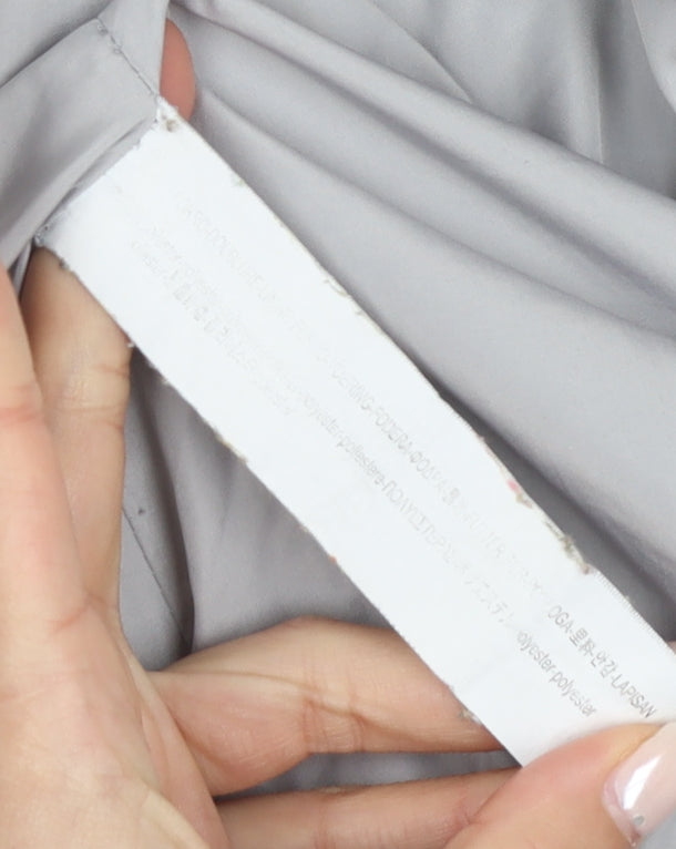 Bershka Women's Grey Faux Fur Waistcoat, Size M