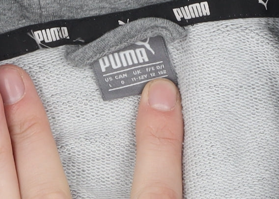Puma Boys Grey Full Zip Hoodie 11-12 Years