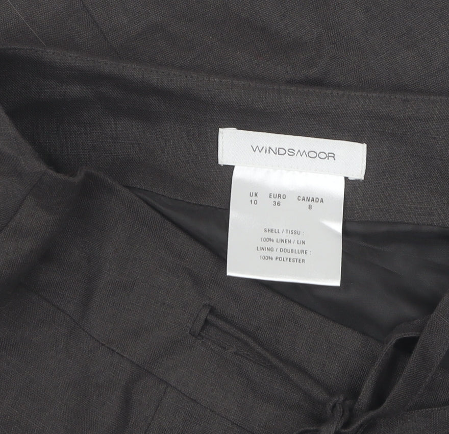 Windsmoor Women's Black Linen Skirt - Size 10