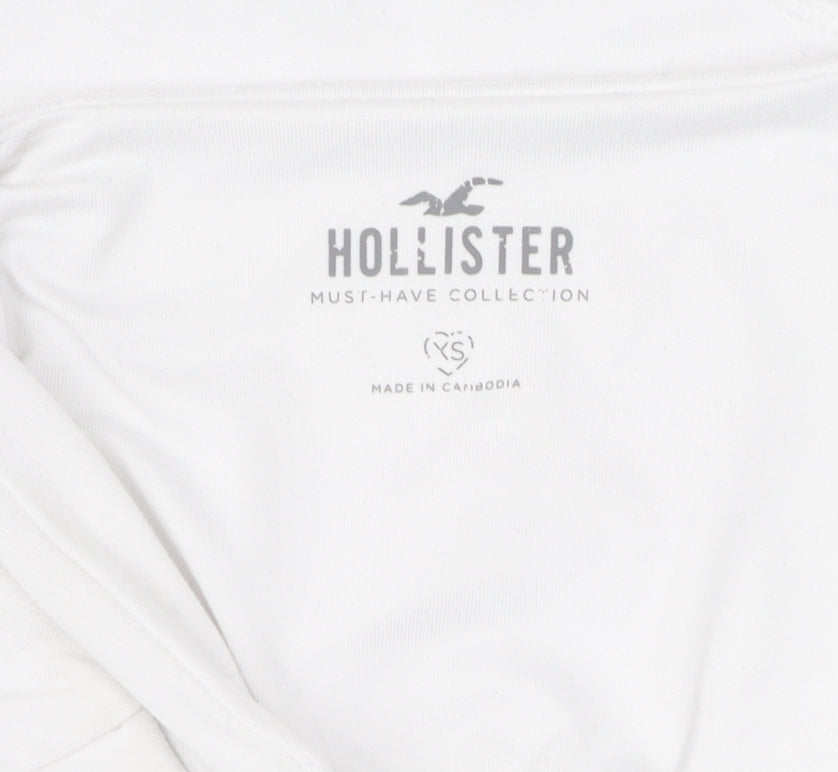 Hollister Women's White XS Tank Top, Scoop Neck, Summer Essential