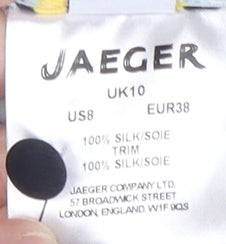 Jaeger Women's Multicoloured Geometric Silk Blouse