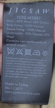 Jigsaw Women's Brown Wool Blazer, Size 16, Lined