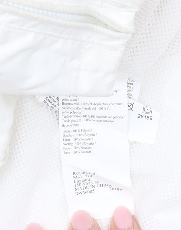 Regatta Women's White Rain Coat Jacket Size 14 Waterproof