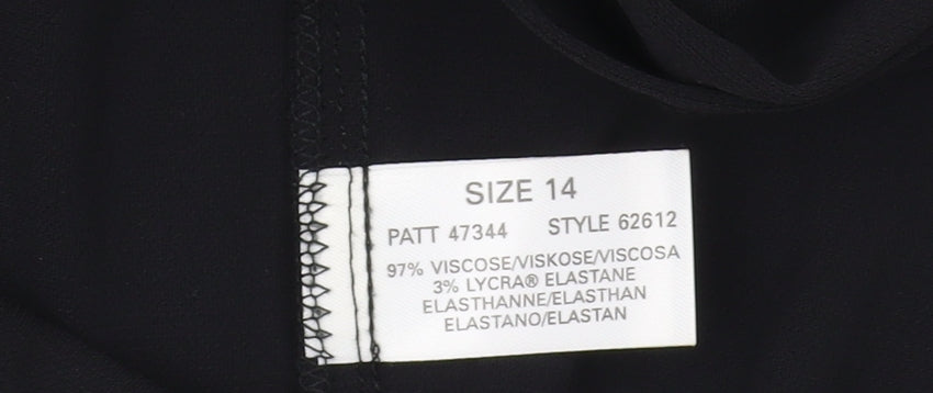 Windsmoor Women's Black Midi Sheath Dress, Size 14