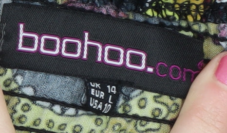 Boohoo Women's Multicoloured Maxi Dress Size 14